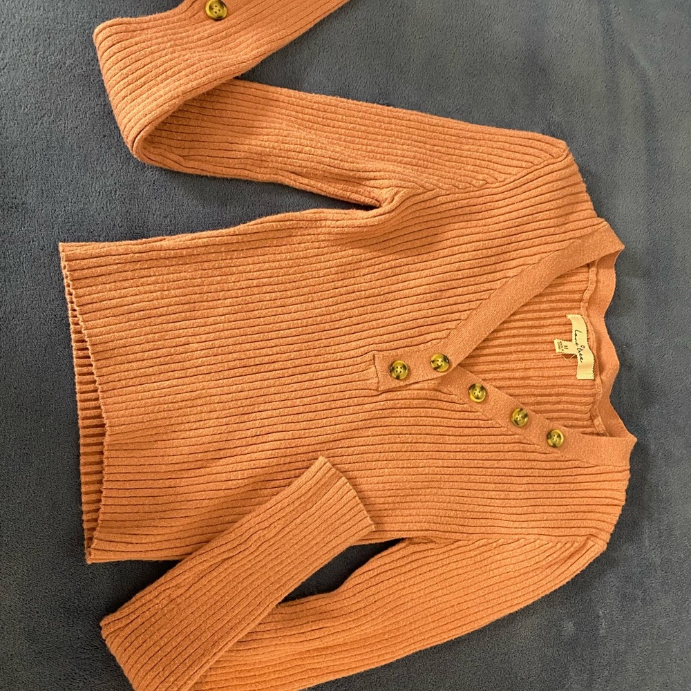 pink longsleeve with buttons size medium